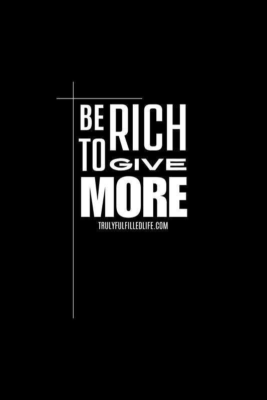 Be rich to give more